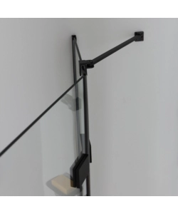 BOX DOCCIA "STELLA" ALLUMINIO NERO, 80X80X190 CM